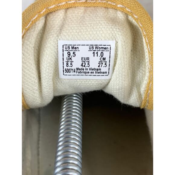 Vans Old Skool Yellow Suede Canvas Men’s Sneakers Size 9.5 - Picture 8 of 8